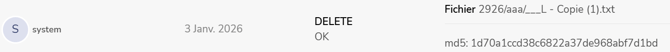 events - delete file